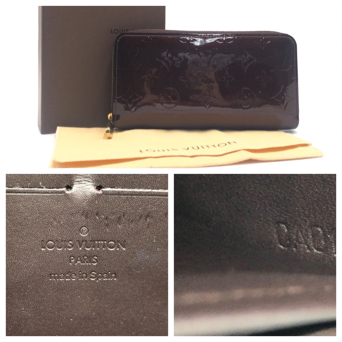 LOUIS VUITTON ルイヴィトン モノグラム ヴェルニ ジッピーウォレット 