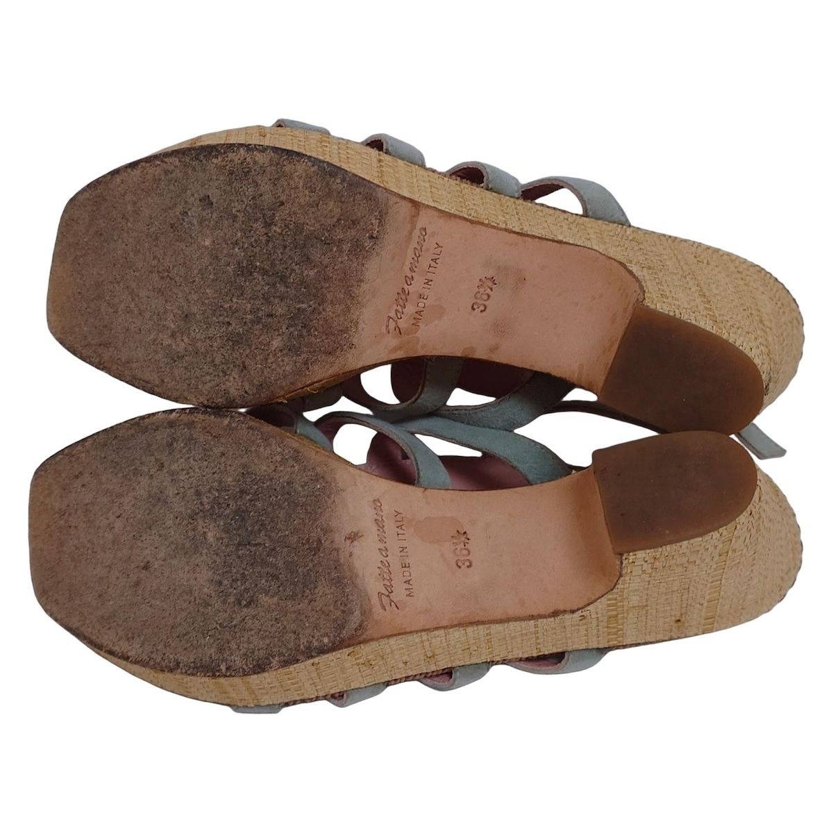 HENRY CUIR アンリークイール サンダル 36 1|2 レディース - グレー KIN-KAAI_COM