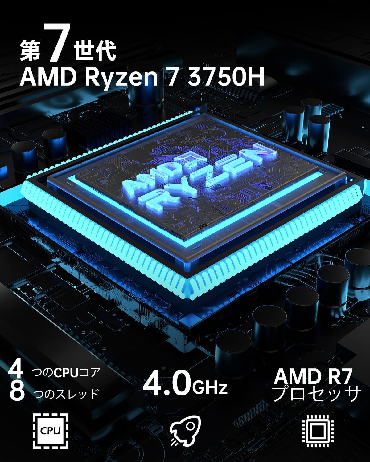 Ryzen 7 3750H搭載 16GB/512GB SSDミニPC - メルカリ