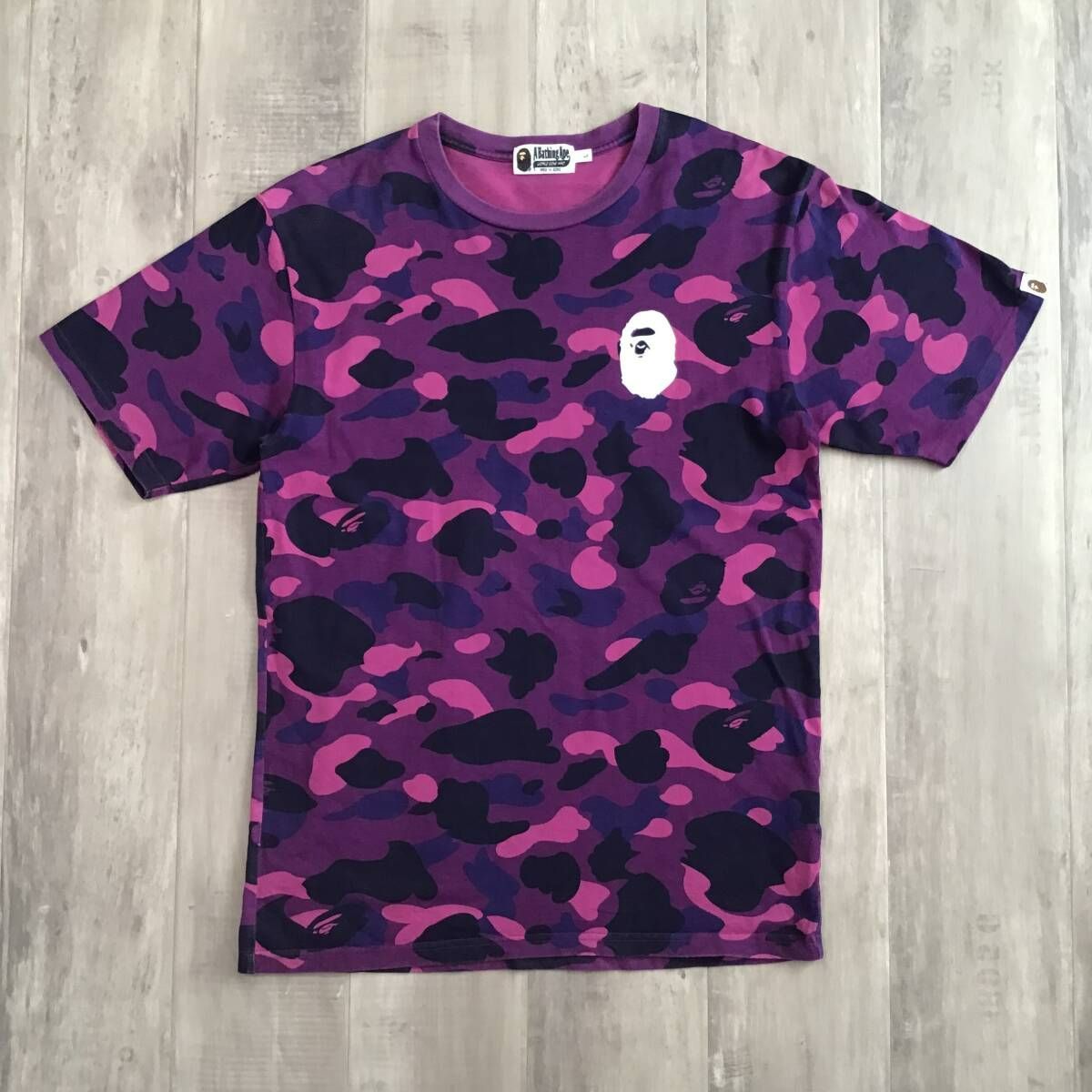 Purple Camo BAPE LOGO Tシャツ Lサイズ a bathing ape BAPE camo tee 