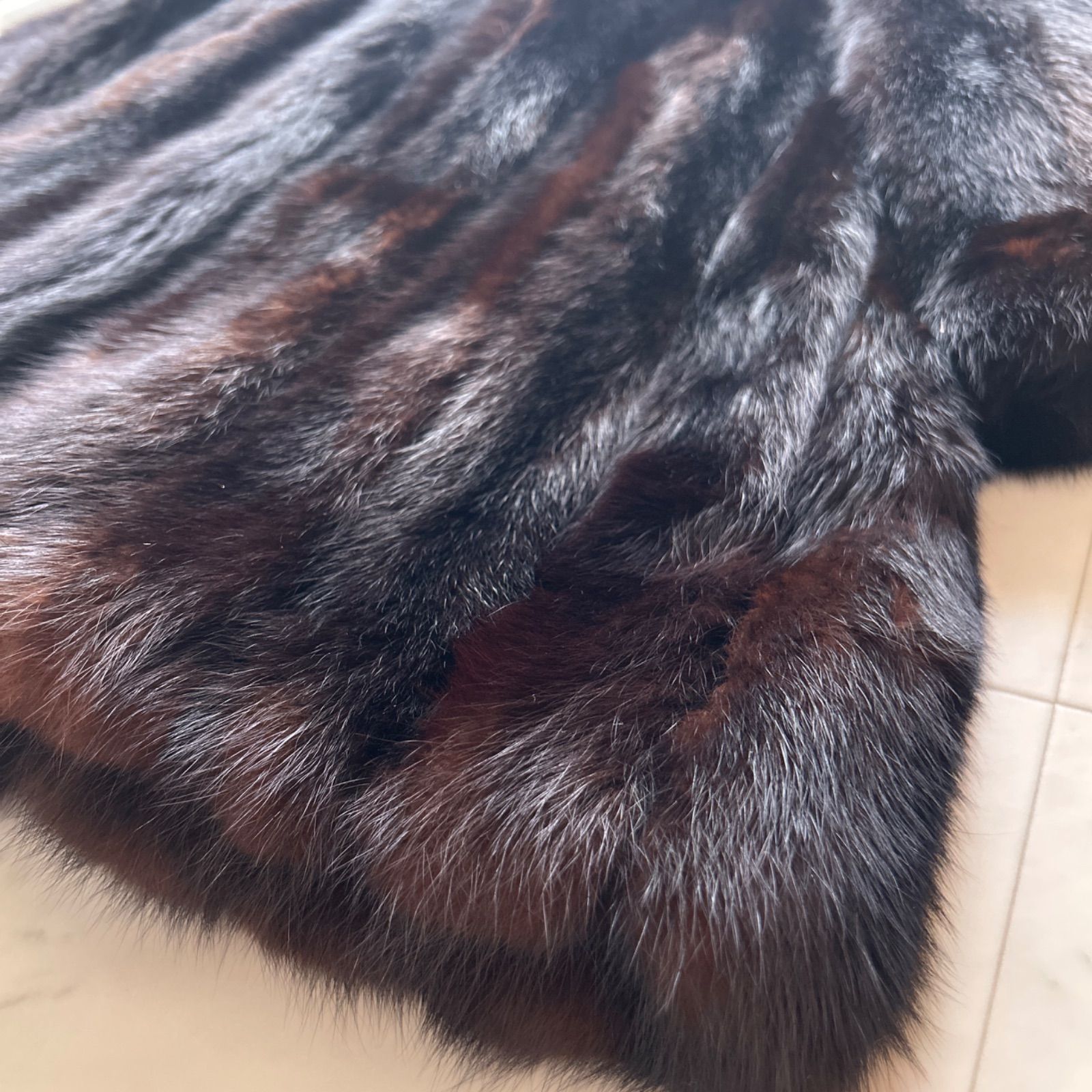 SOBOL ソボル 最高級 ロシアンセーブル 本毛皮 ハーフコート 13 濃茶