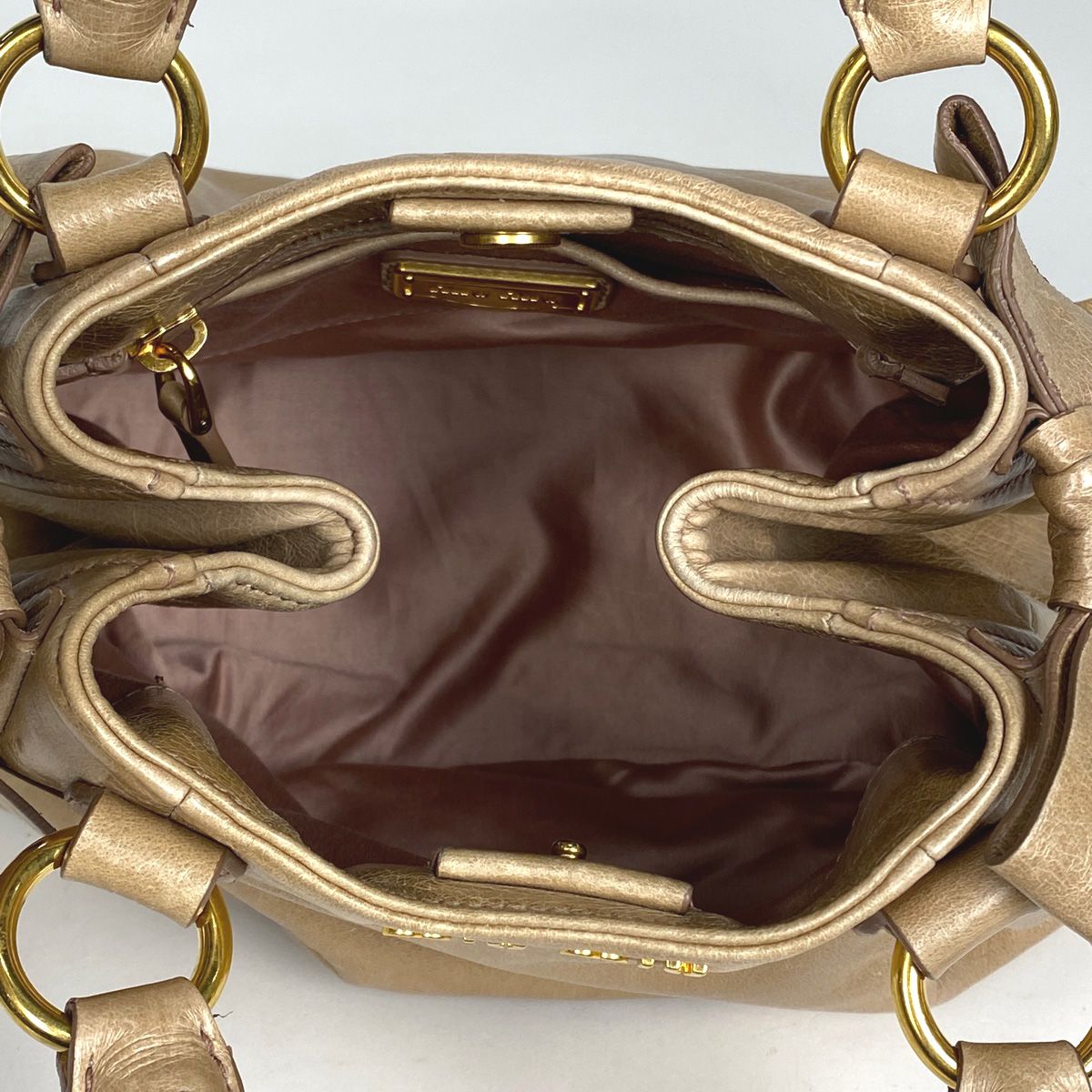 ミュウ ミュウ Miu Miu ロゴ ハンドバッグ 2WAY ショルダーバッグ 