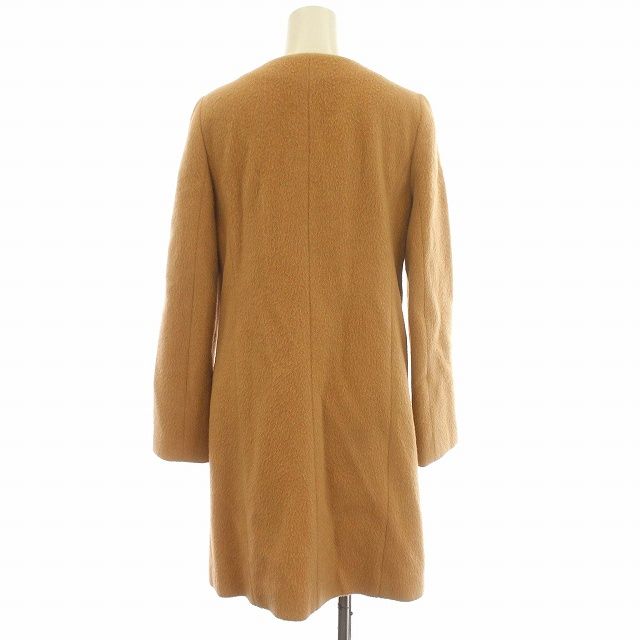 アナイ ANAYI ノーカラーコート シャギー コート 38 M ベージュ /☆G