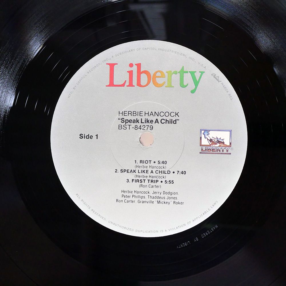 US盤 HERBIE HANCOCK/SPEAK LIKE A CHILD/BLUE NOTE BST84279 LP