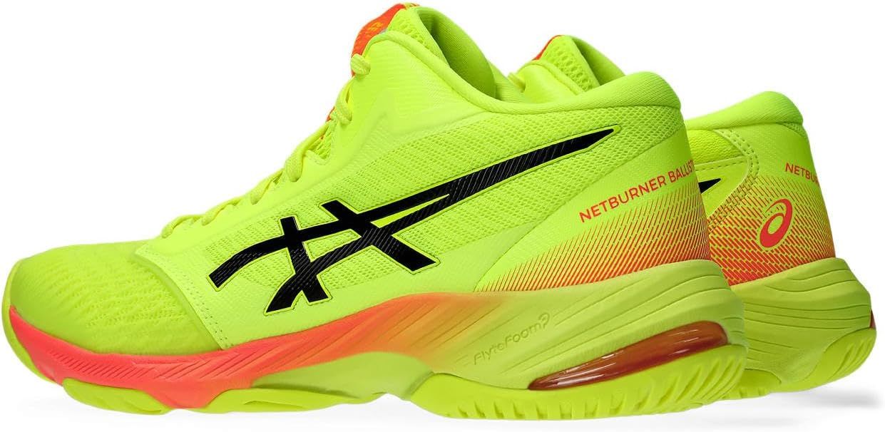 アシックス バレーボールシューズ NETBURNER BALLISTIC FF MT 3 PARIS 1051A086 ユニセックス セイフティー イエロー ブラック