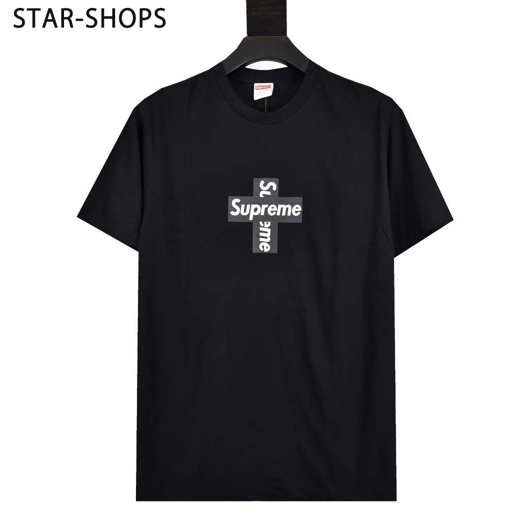 Supreme Cross Box Logo Tee 未使用 ブラックM | 150.illinois.edu