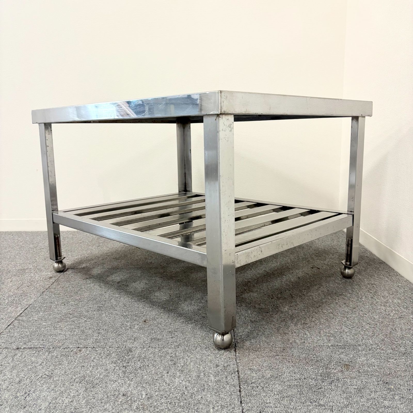 直接引取限定(愛知県)】ステンレス作業台/幅750mm×奥行600mm×高