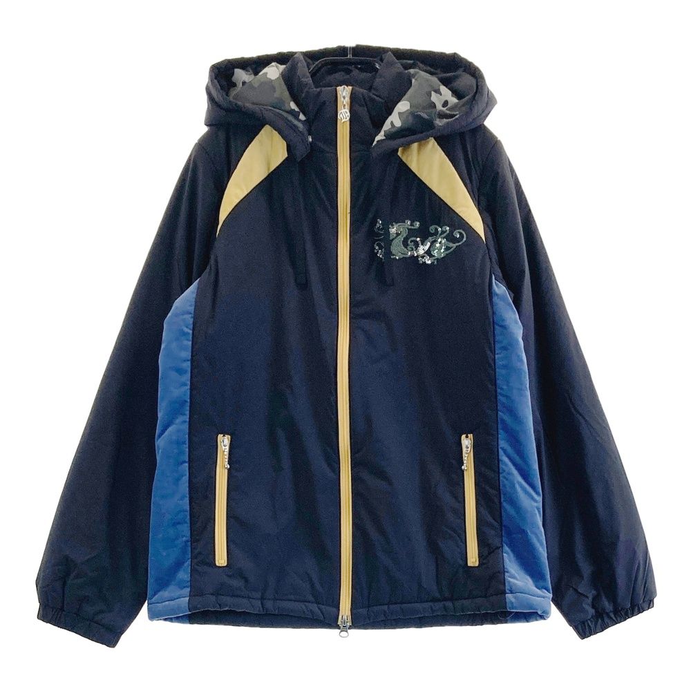 サイズ 2 DANCE WITH DRAGON ダンスウィズドラゴン 4WAY 中綿ジャケット スパンコール ブラック系 240101488061 ゴルフウェア レディース ストスト