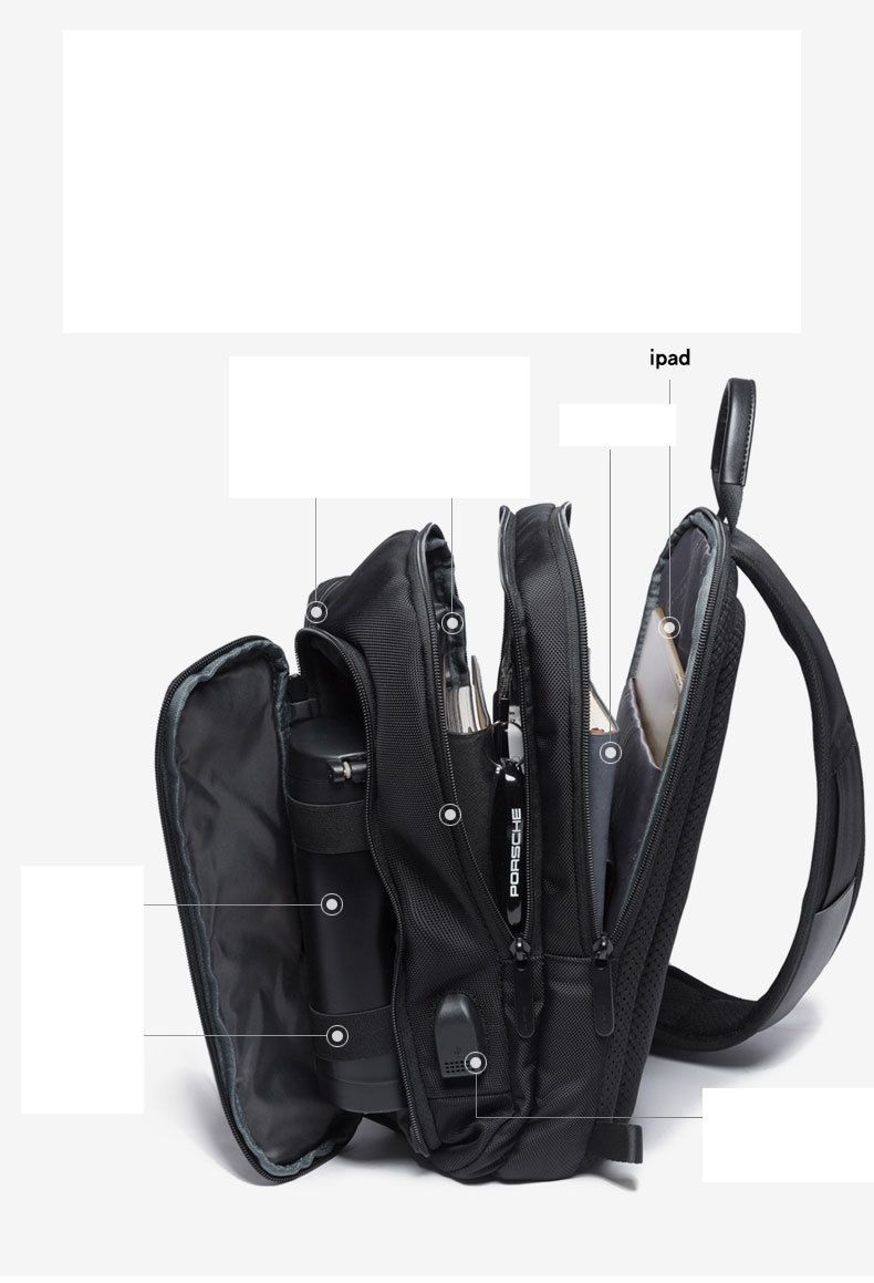 ボディバッグ メンズ レディース 斜めがけバッグ ボディーバッグ ボディバック男女兼用 通勤 通学 アウトドア 黒 鞄 iPad4 iPad Air iPad wuzR509