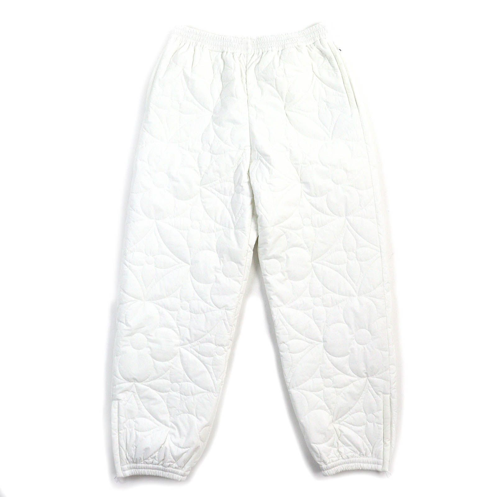 未使用品LOUIS VUITTON ルイヴィトン 22SS LVSE Sporty Trousers モノグラムフラワー キルティング パンツ ホワイト 40 イタリア製 正規品 メンズ