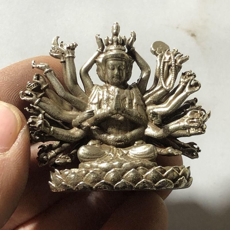 仏教美術 白銅 小型 細密細工 千手観音像 仏像 H4.5㎝ 71puhl7t1bL._AC_UL210_SR210,