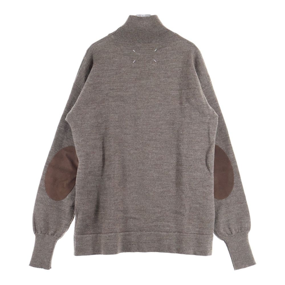 メゾンマルジャラ 15AW エルボーパッチ タートルネックニット ブラウン