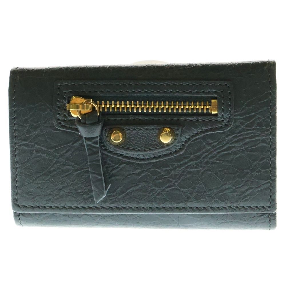BALENCIAGA バレンシアガ シワ加工 ゴールド金具 6連キーケース キーホルダー グレー 477450