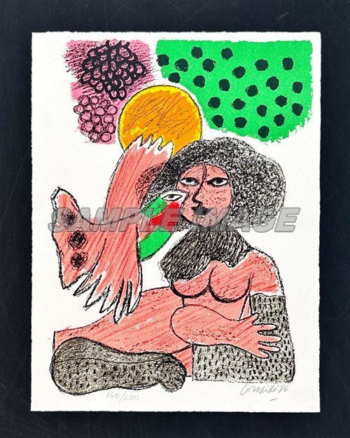 ギョーム・コルネイユ 版画 「Femmes et oiseaux II