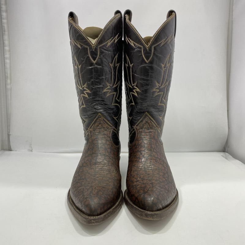 Tony 【中古】TONY LAMA 70s 黒タグ ウエスタンブーツ ブラウン 25cm