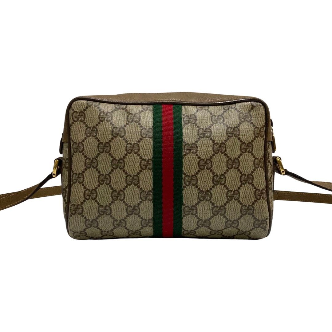 極 美品 GUCCI グッチ オールドグッチ シェリーライン ロゴ 金具