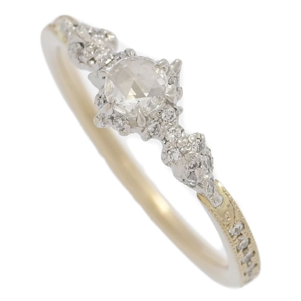 0.23ct/ローズカット ダイヤモンド リング・指輪/K18/750×Pt900