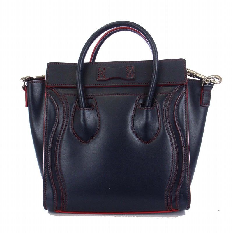 【美品】セリーヌ　ラゲージ　ナノ　ショルダーバッグ　ハンド　トート　レザー CELINE セリーヌ ラゲージ ナノショッパー ブランドオフ レザー