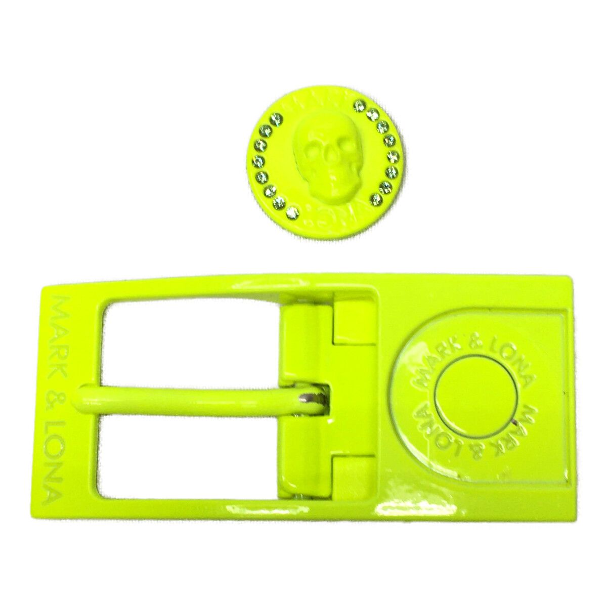 マークアンドロナ MARK-LONA ベルト ホワイト 白 レザー マーカーベルト エンボスロゴ WWW_SUPERTOOLSSHOP_NL