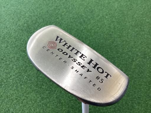 オデッセイ WHITE HOT 5 CENTER SHAFTED 34インチ パター PT スチール フレックスその他 メンズ 男性用 右利き 右用 Dランク ゴルフクラブ