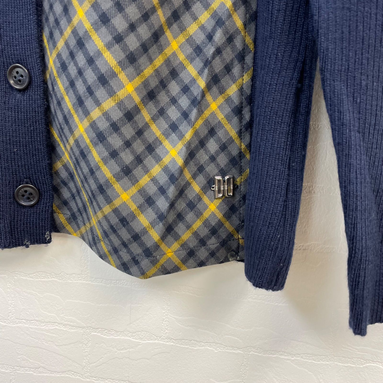 H226*DAKS ダックス☆ジャケット☆ブルゾン☆紺ネイビー☆チェック柄☆7. H226*DAKS ダックス☆ジャケット☆ブルゾン☆紺ネイビー