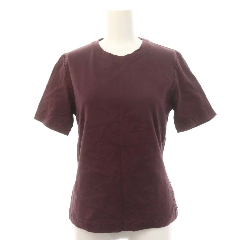 美品◇me ISSEY MIYAKE  カットソー　半袖　パープル　ドット イッセイミヤケ ISSEY MIYAKE ドット装飾カットソー Tシャツ