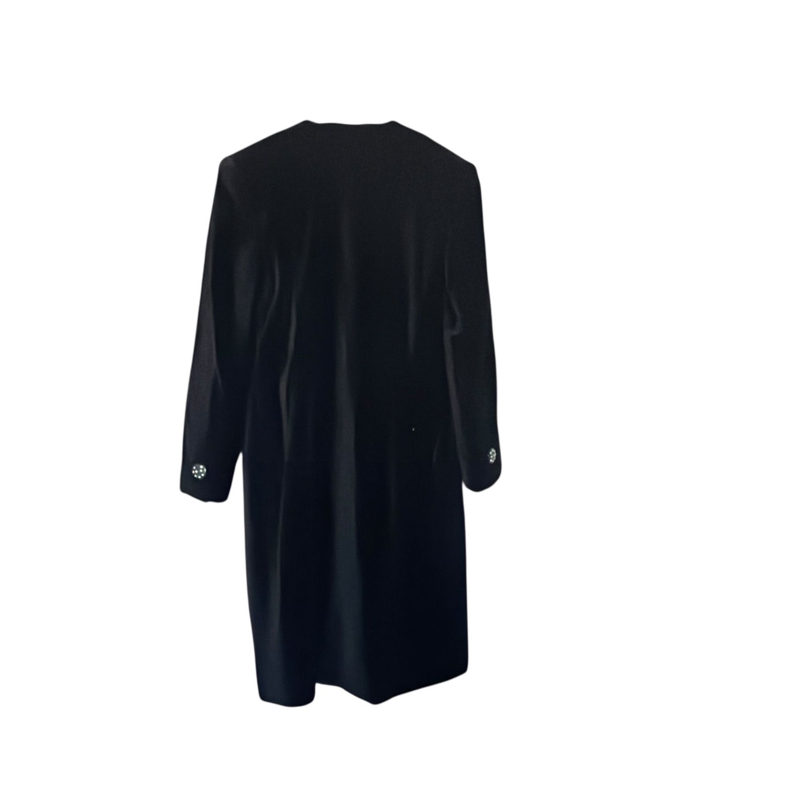 Z1554 ジバンシー GIVENCHY ロングコート ベロア ベルベット 黒