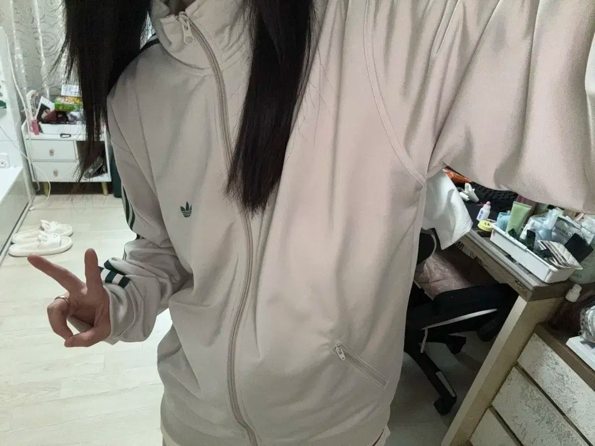 adidas アディダス ジャージ BB トラックトップス ライトベージュ 緑