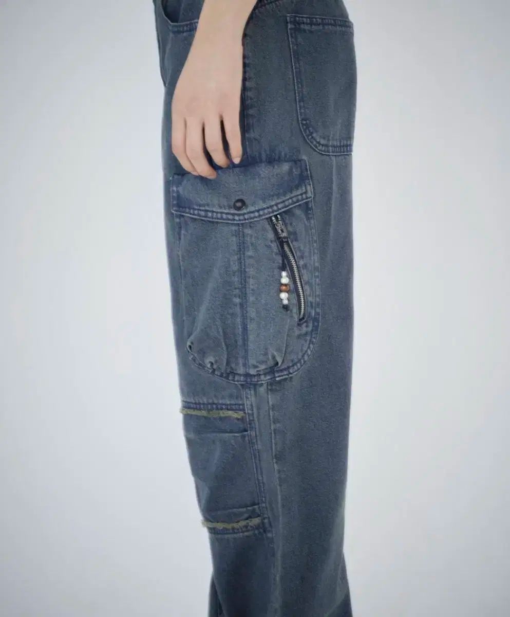 coyseio こいせいお ラウンドポケットカーゴジーンズ 青 1 サイズ DECORATOM_COM_BR
