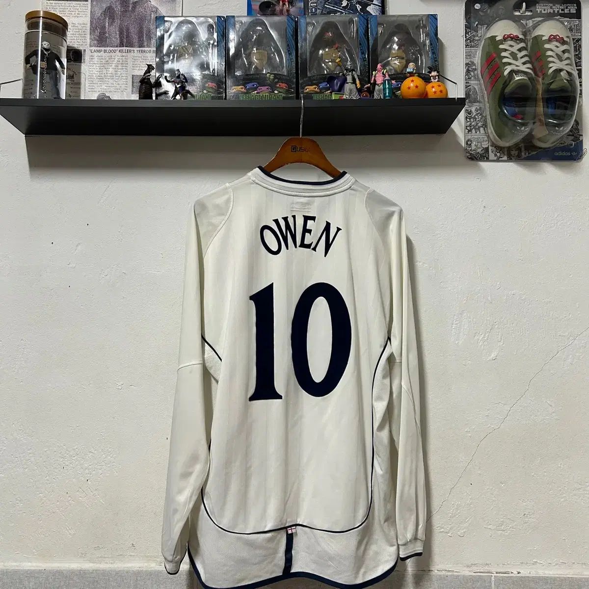 03-05 イングランド代表　ベッカム　アンブロオフィシャル　長袖ユニフォーム 03-05 イングランド代表 ベッカム アンブロオフィシャル 長袖