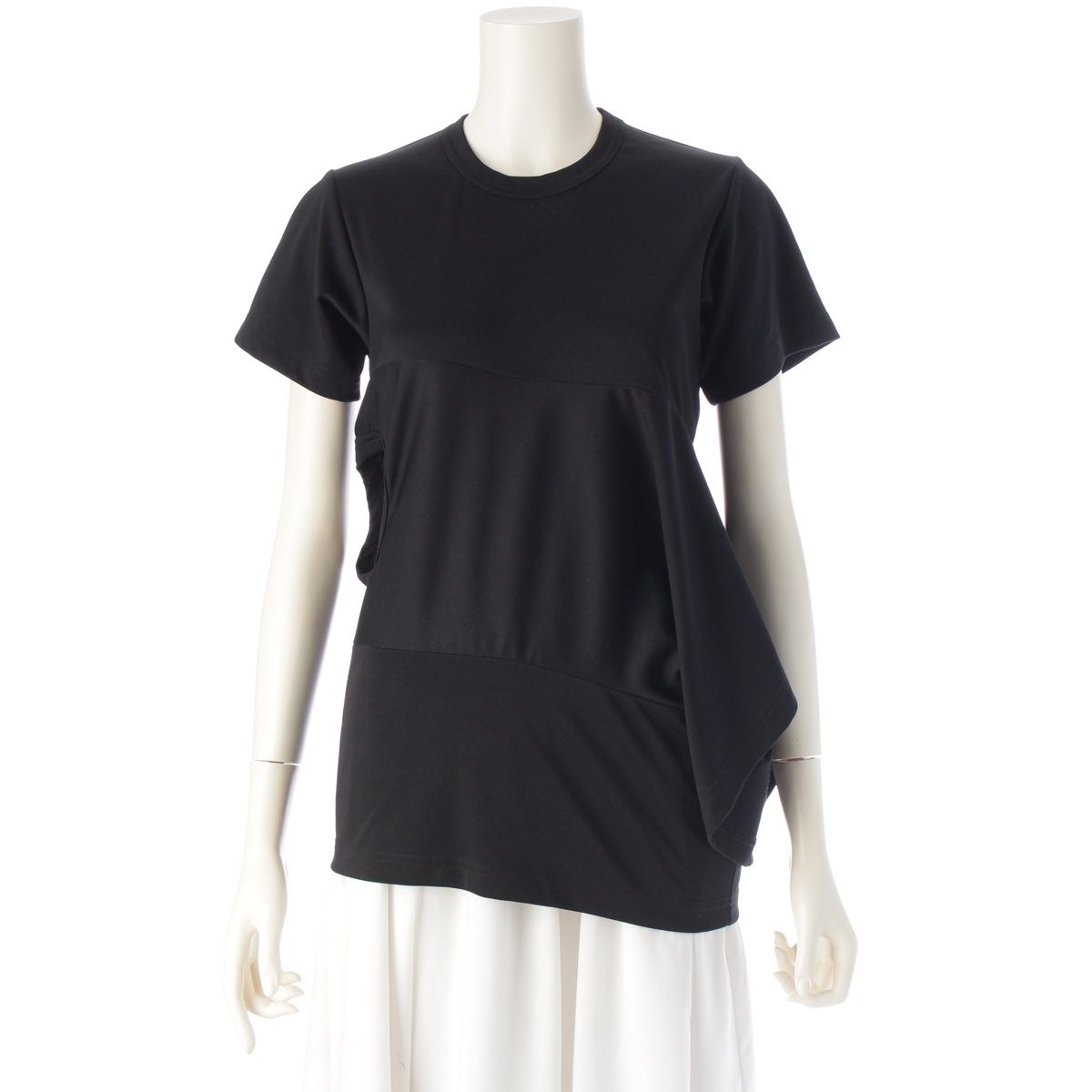 コムデギャルソン AD2025 ドッキング デザイン 変形 カットソー トップス GK-T009 ブラック XS