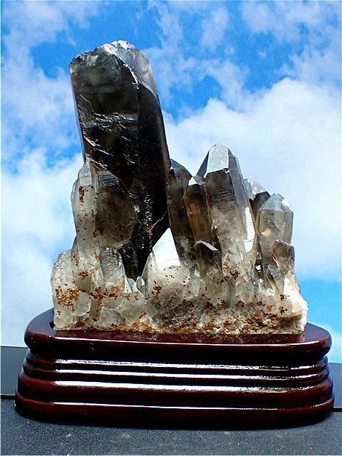 約：1210g AAA級【魔除け】◇天然モリオン(黒水晶）クラスター