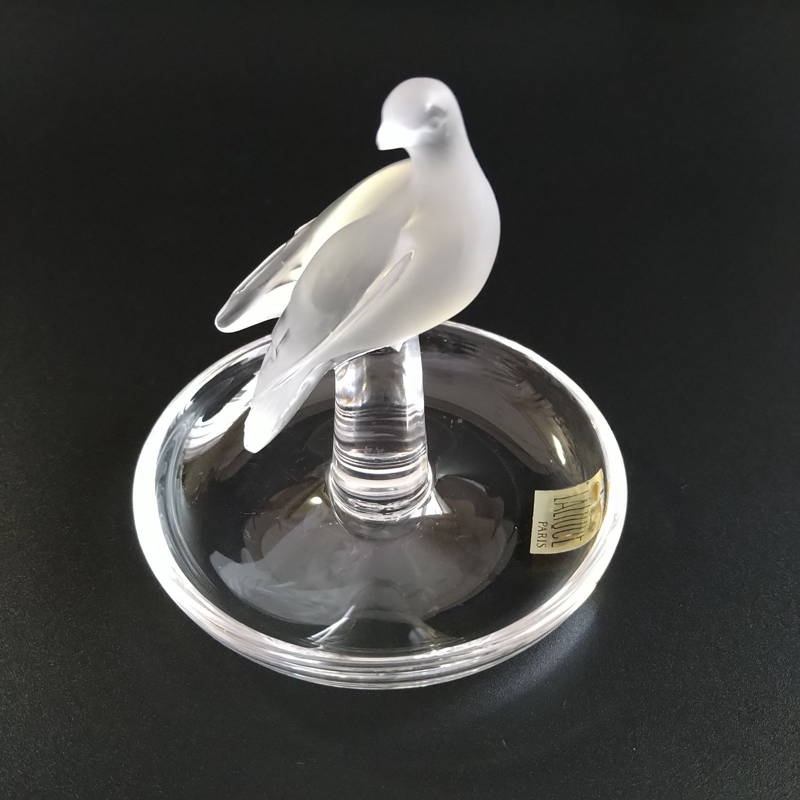 『LALIQUE』ラリック・リングトレイ鳩 美品◇ラリック◇ピントレイ鳩はと◇リングトレイビンテージ