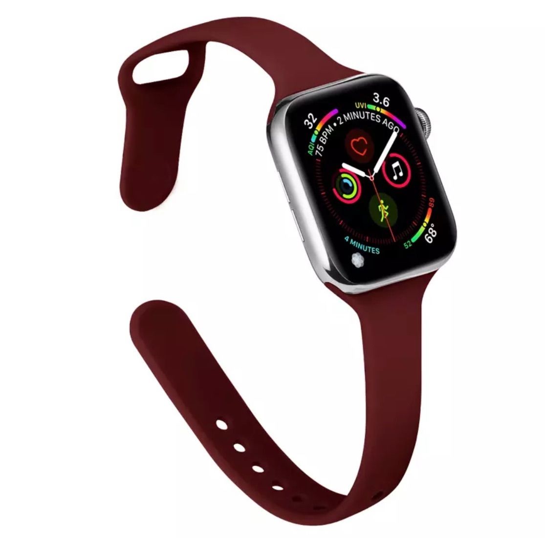 ワインレッド◇Apple Watch スリムシリコン バンド 38/40/41