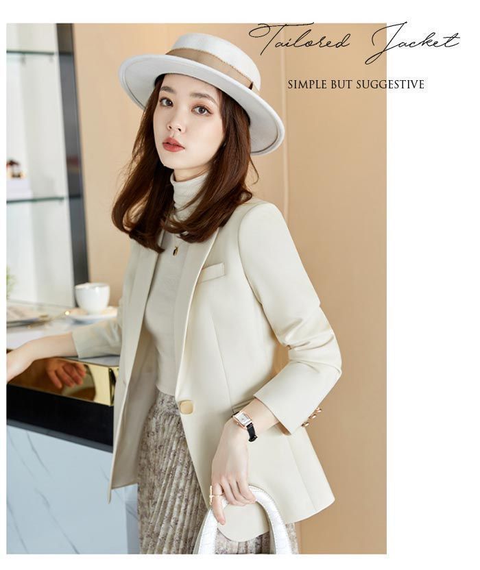 長袖 シングルボタン