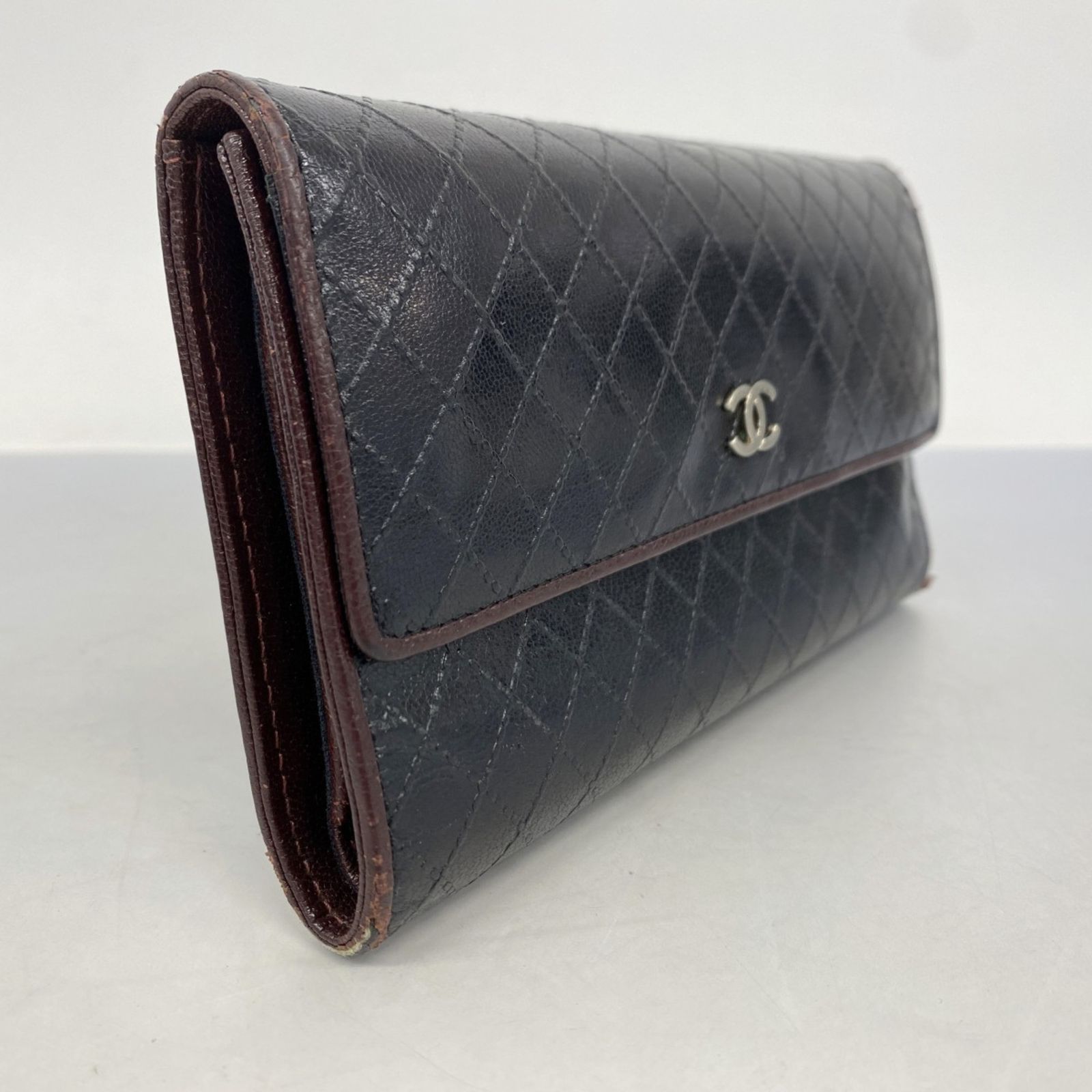 CHANEL ピコローレ 3つ折り 長財布 CHANEL シャネル マトラッセ 三つ折り財布 ロングフラップ