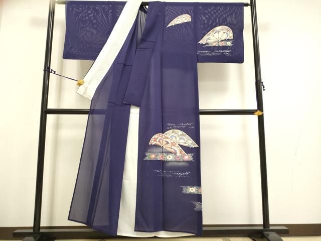 平和屋着物＊夏物　訪問着　絽　片輪車花文　正絹　逸品　AABD4676jd 平和屋着物＊夏物 訪問着 絽 片輪車花文 正絹 逸品 DAAT4503du