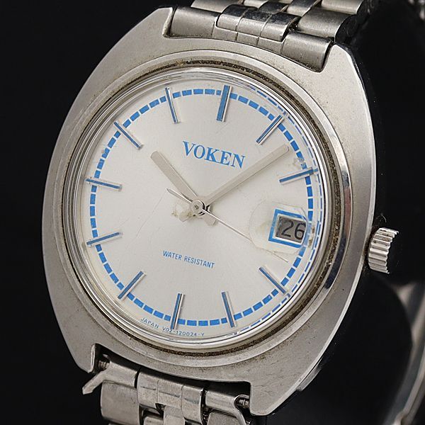 VOKEN 手巻き V02-120027 シルバー文字盤 デイト ラウンド