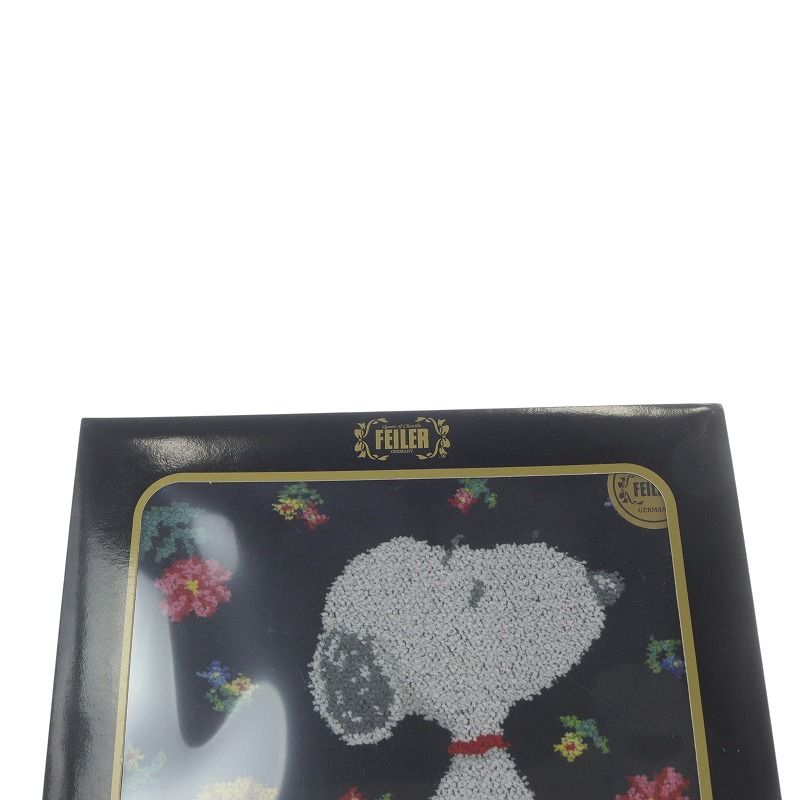 フェイラー Snoopy ハイジフラワー ハンカチ 黒 - メルカリ