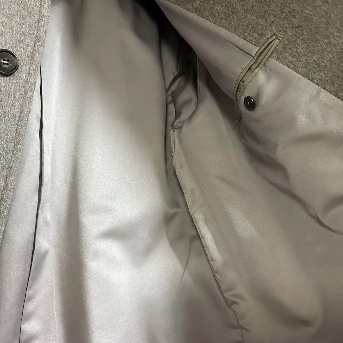 M Horlisun ホーリーサン ハーフコート メランジェ ベージュ DECORATOM_COM_BR