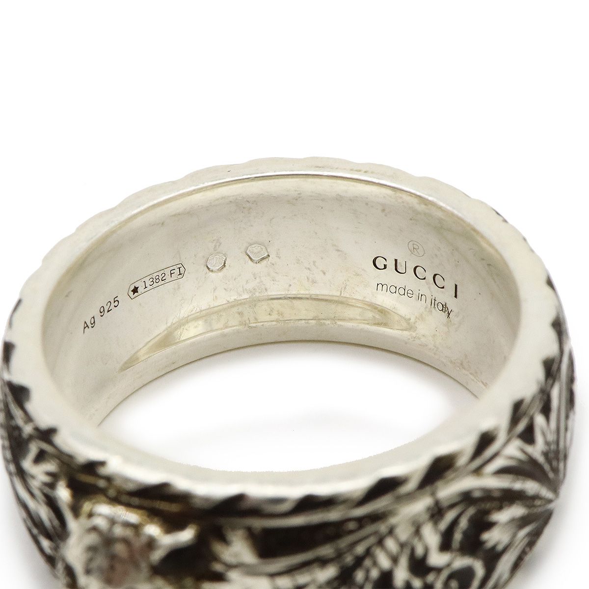 GUCCI グッチ グッチガーデン キャットヘッド アラベスク リング 指輪 