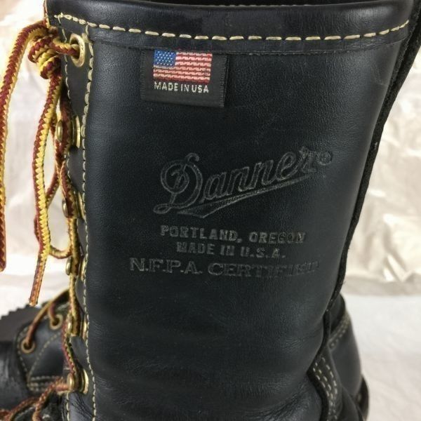試着交換OK！ダナー/Danner/FLASHPOINT/フラッシュポイント/FIREMAN BOOTS/ファイヤーマンブーツ/耐火/森林消防隊〈10EE  27.5-28.0  黒/BLACK〉管理NO.WX06-3 試着交換OK！ダナー/Danner/FLASHPOINT/フラッシュポイント/FIREMAN