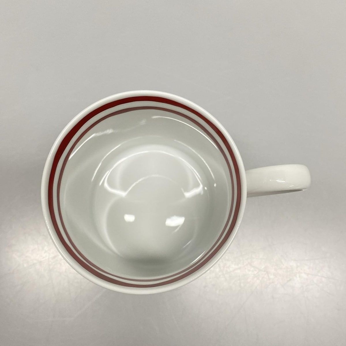 HERMES エルメス マグカップ ガダルキヴィール 白×レッド