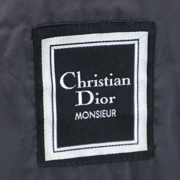 クリスチャンディオール 90s オールド チェック テーラードジャケット AB-4 グレー系 Christian Dior メンズ   【221115】56cm肩幅