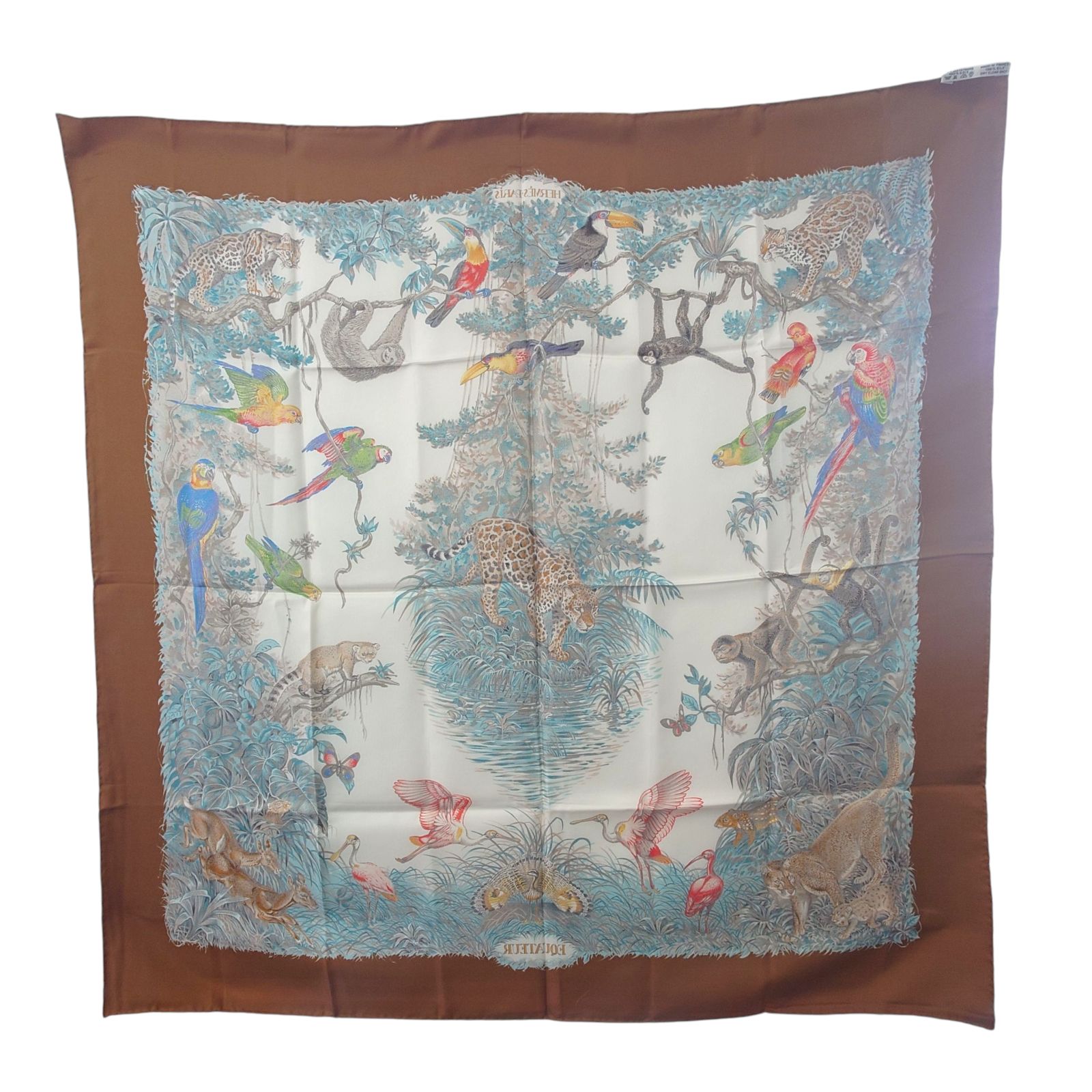HERMES エルメス カレ90 スカーフ EQUATEUR 赤道直下 シルク100％ 中古 