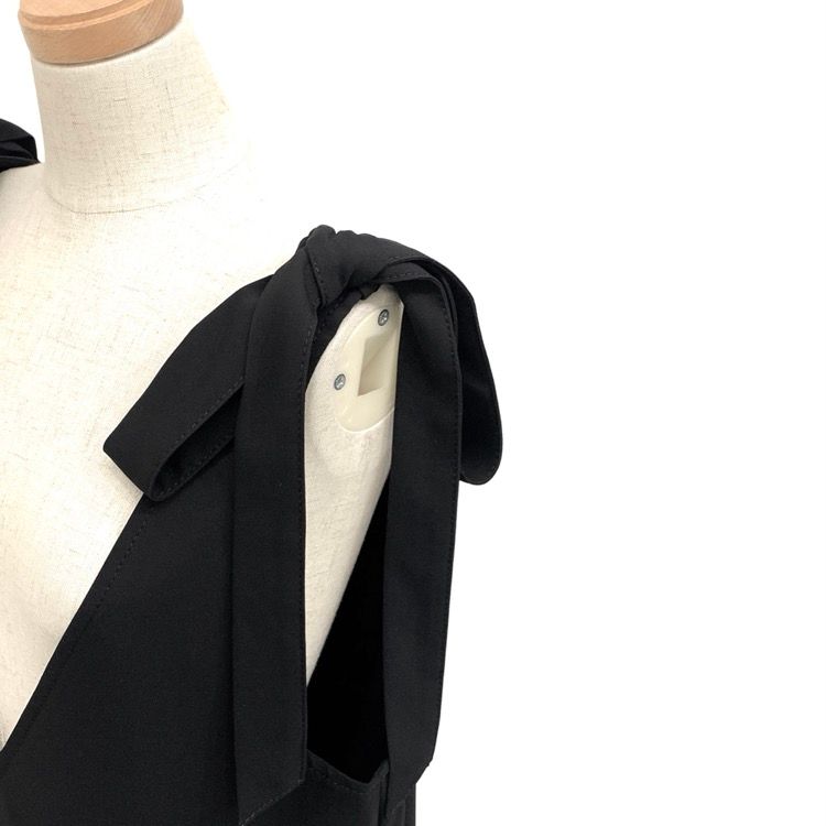 yori トリアセリボンサロペット ブラック 黒 36サイズ yori トリアセ