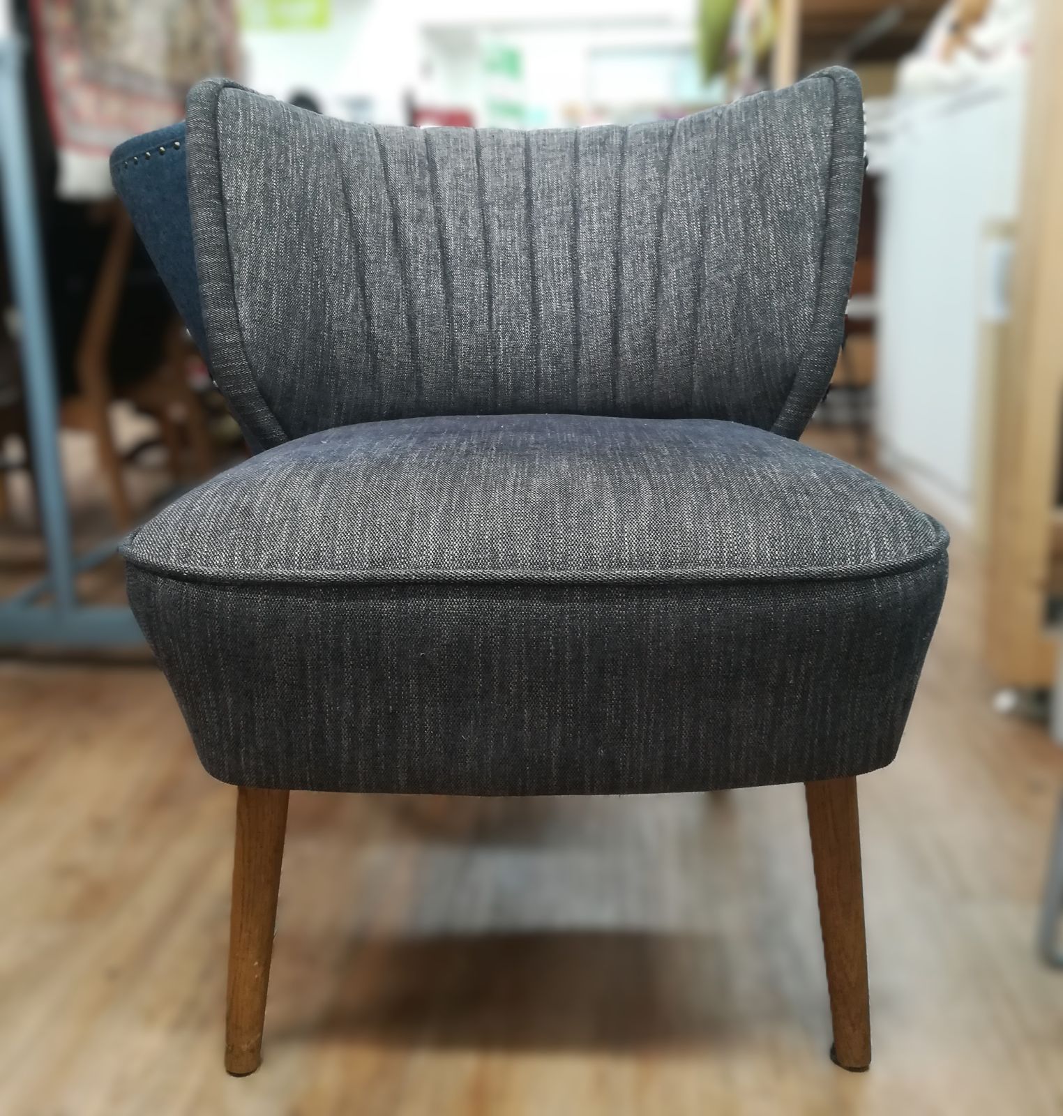 家財便発送 送料別 monica モニカ 1人掛けソファ チャコール ブラウン系 3366