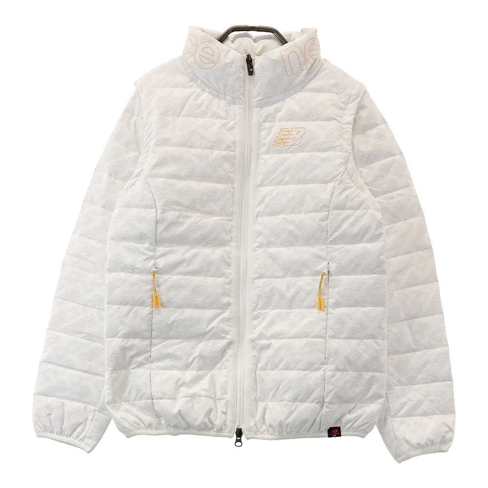 サイズ 0 NEW BALANCE GOLF ニューバランス 2WAY ダウンジャケット 総柄 ホワイト系 240101509421 ゴルフウェア レディース ストスト