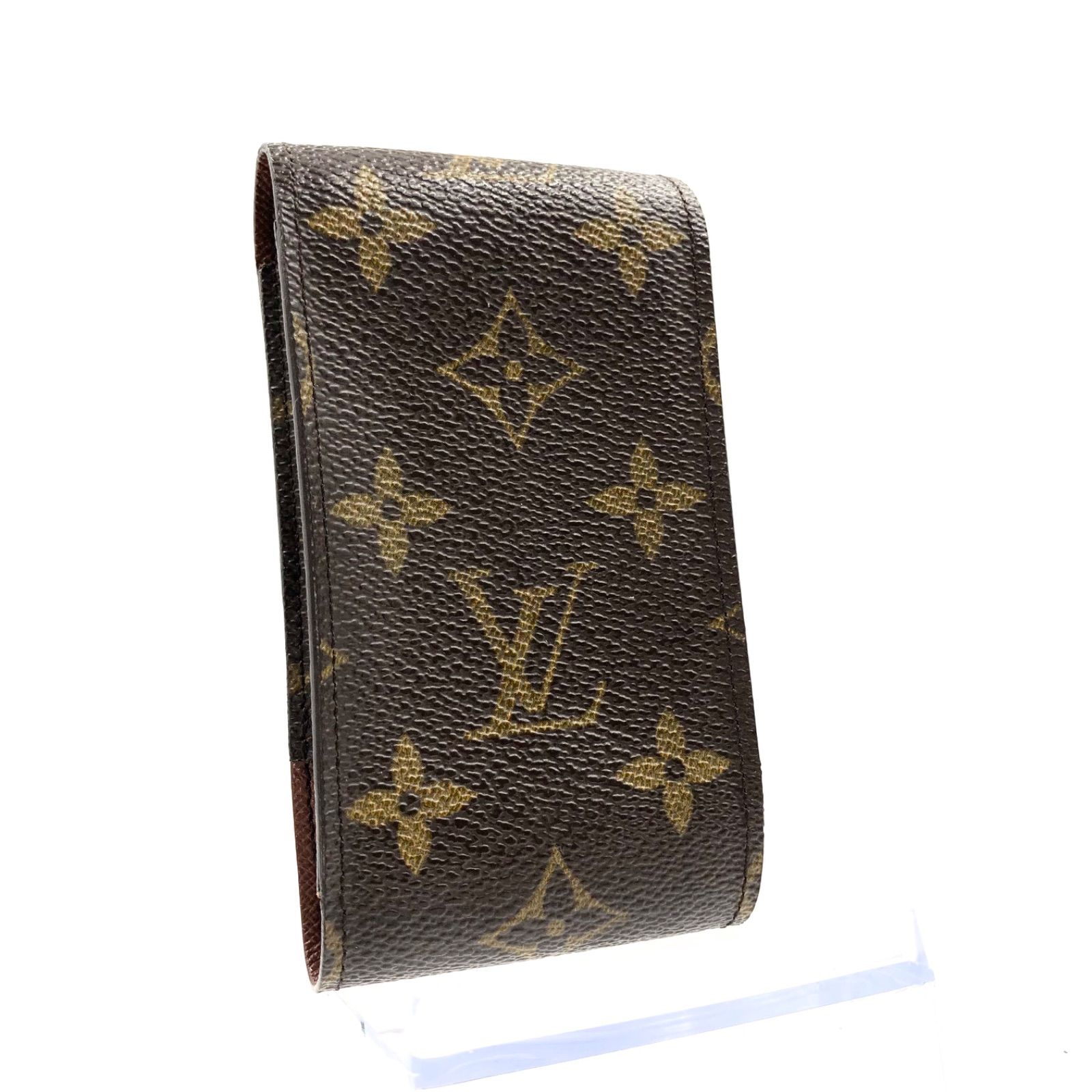 □美品□LOUIS VUITTON ルイヴィトン モノグラム エテュイ シガレット シガーケース タバコケース シガレットケース PVC×レザー  フランス製 刻印あり ブラウン - メルカリ