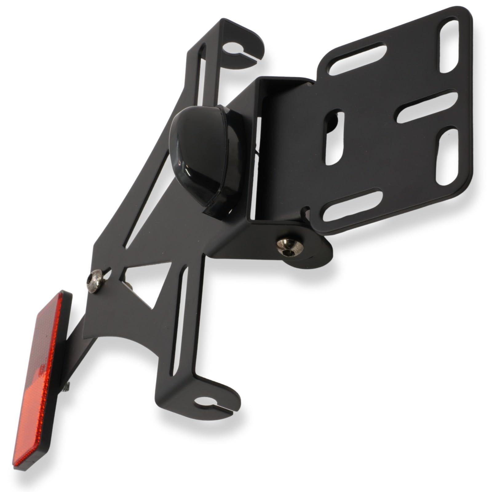 【在庫セール】ブラケット ステー カスタムパーツ ブラック ホール付 用 ウインカー リフレクター LEDナンバー灯 汎用 フェンダーレスキット バイク UMikke